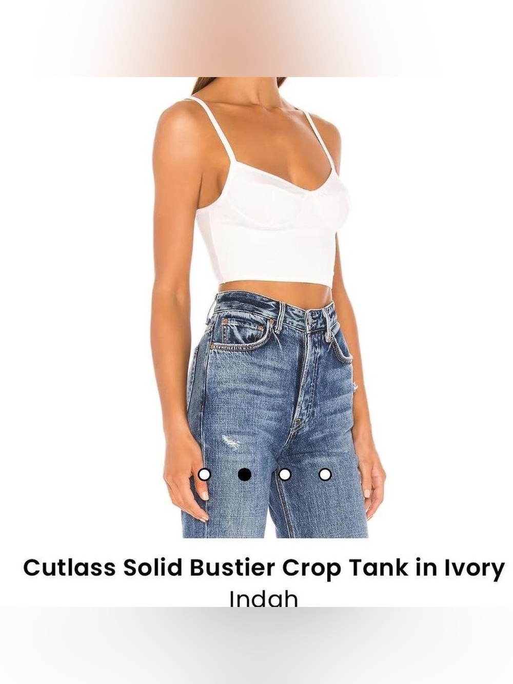 Indah bustier crop top